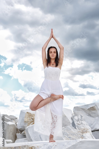 yoga white dress for ladies