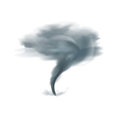 tornado realistic black on white