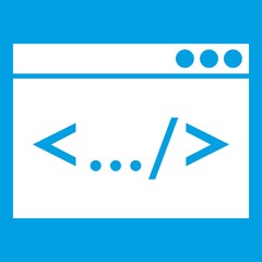 Poster - Code window icon white