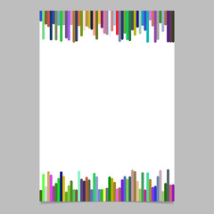 Poster - Brochure template from vertical stripes - vector brochure graphic with white background