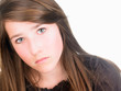 © Image Source RF - Girl looking at camera, seriously