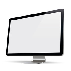 Poster - computer display, monitor, realistic, 3d, isolated - stock vector.