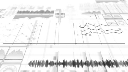 Poster - 3d render abstract technology background with depth of field. abstract detailed elements. data analy