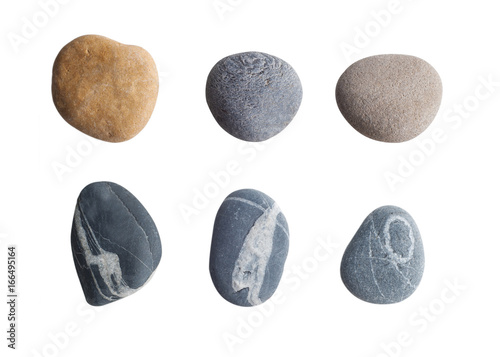 Cuadros en Lienzo Six oval colored pebbles