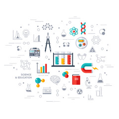 Wall Mural - education and science concept