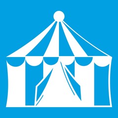 Canvas Print - Circus tent icon white