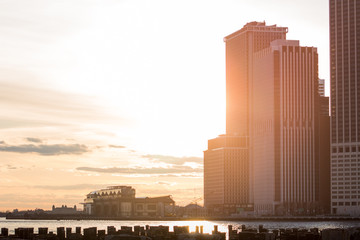 Sunset Behind New York City Building pt 2