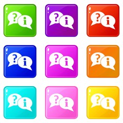 Poster - Question and exclamation speech bubbles set 9