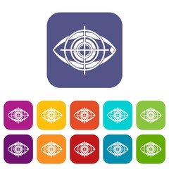 Sticker - Eye and target icons set