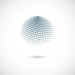 Aufkleber - Vector halftone spheres. Design element with shadow
