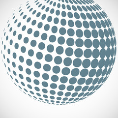 Poster - Vector halftone sphere design element