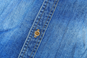 Poster - classic blue jeans texture with button for pattern and background