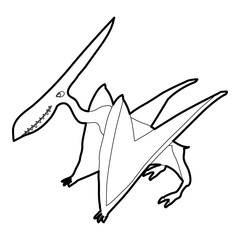 Wall Mural - Pterodactyl icon outline