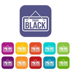 Poster - Black Friday signboard icons set