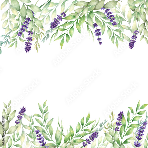 watercolor-hand-drawn-lavender-and-green-leaves-card-template-template-for-save-the-date-birthday-cards-wedding-invitations