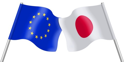 Poster - Flags. Europe and Japan 