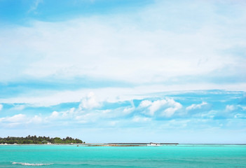 Poster - View of beautiful sea resort. Summer vacation concept