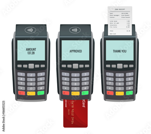 Fotografía Vector payment machine and credit card