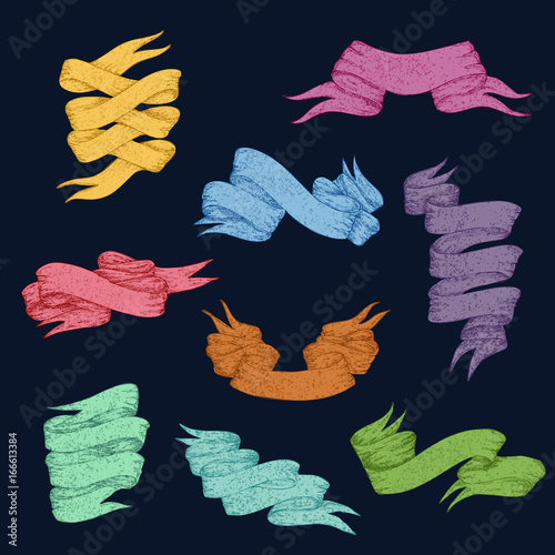 Colorful Ribbons And Banners Collection