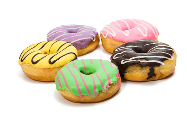 Wall Mural - Donuts in glaze isolated