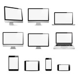 Fototapeta  - Set of digital devices. Blank screen. Stock vector