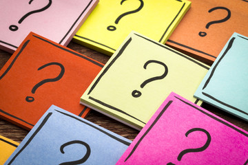 question mark abstract - sticky note set