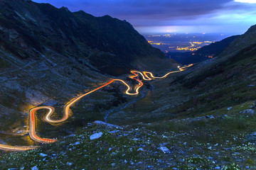 TRANSFAGARASAN ROAD AT DUSK