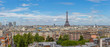 Paris skyline panorama with eiffel tower