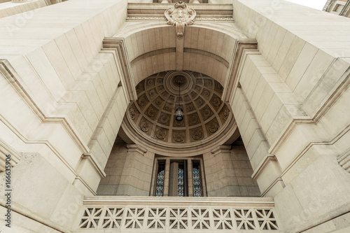 Corridor With Arch And Vaulted Ceiling Of A Neoclassical Building
