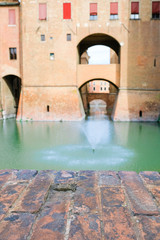 Wall Mural - Ferrara, Italy - June, 30, 2017: castle Estense in Ferrara, Italy