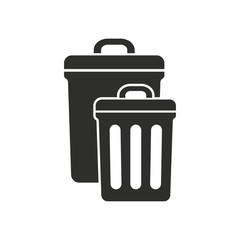 Wall Mural - Trash can vector icon.