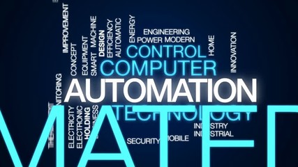 Poster - Automation animated word cloud, text design animation.