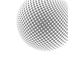 Fototapete - Abstract halftone effect 3d sphere