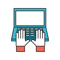 Wall Mural - Laptop pc technology