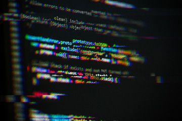 Poster - Binary code background with glitch effect
