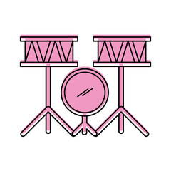 Canvas Print - battery drums instrument icon vector illustration design