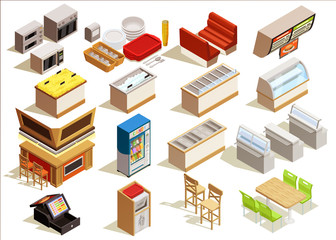 Sticker - Fast Food Furniture Set