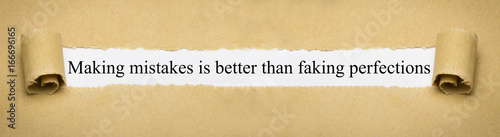 Fotografía Making mistakes is better than faking perfections