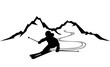 Skifahrer Berge