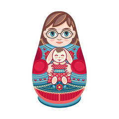 Matryoshka. Babushka doll.