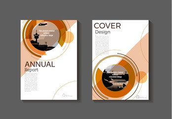 Brown abstract modern cover book Brochure template, design, annual report, magazine and flyer layout Vector a4