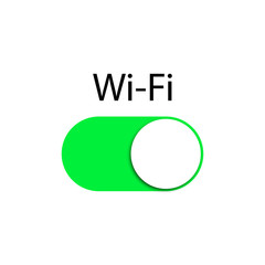 Wall Mural - wifi button, wifi icon