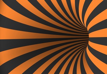 Poster - Illustration of Vector Spiral Optical Illusion Template. Spiral Twisted Vortex Tunnel Shape