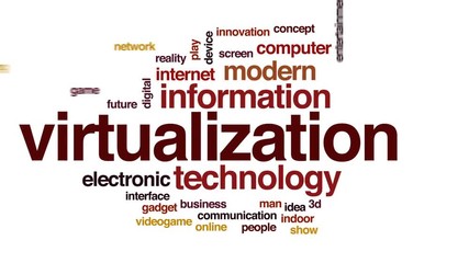 Poster - Virtualization animated word cloud, text design animation.