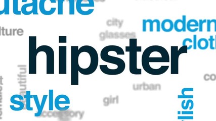 Wall Mural - Hipster animated word cloud, text design animation.