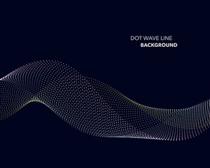 Wall Mural - Elegant abstract vector dot wave line futuristic style background template