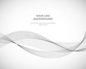 Wall Mural - Elegant abstract vector wave line futuristic style background template