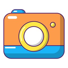 Poster - Photo camera icon, cartoon style