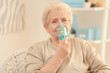 © Africa Studio - Elderly woman using asthma machine at home