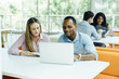 © Inti St. Clair - Business meeting in casual modern office space